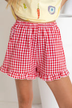 Load image into Gallery viewer, By Frankie Red Gingham Frill shorts
