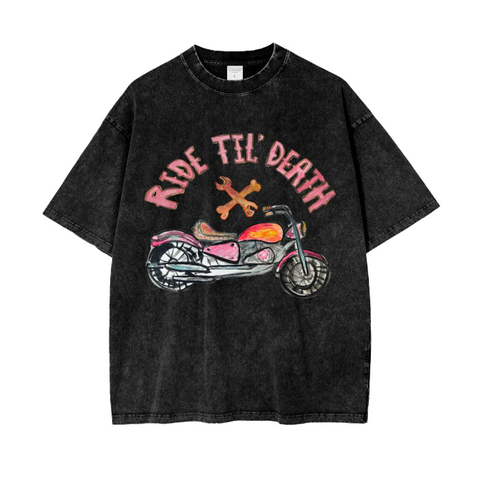 Maku Ride Till Death Black Acid Wash | oversized boxy shape