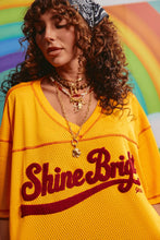 Load image into Gallery viewer, SABBI THE SHINE BRIGHT MESH TEE - YELLOW
