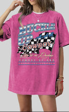 Load image into Gallery viewer, Buckle Up Cowboy in Pink Oversized Tee
