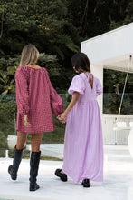 Load image into Gallery viewer, Effy Dress | Gingham Merlot
