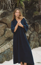 Load image into Gallery viewer, THE BARE ROAD - HOLIDAY WRAP DRESS NAVY
