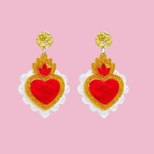 Load image into Gallery viewer, CROWNED HEARTS // WHITE, RED, GOLD
