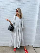 Load image into Gallery viewer, Ticking Stripe Summer Dress Handwoven in Organic Cotton
