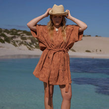 Load image into Gallery viewer, Solstice Chocolate Towelling Robe
