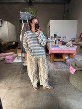 Load image into Gallery viewer, Barrel Pants Ivory Snake Print
