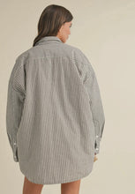 Load image into Gallery viewer, STRIPED PADDED OVERSIZED SHACKET
