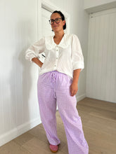 Load image into Gallery viewer, The Bobbi Pant | Gingham Lilac
