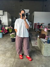 Load image into Gallery viewer, Acid Wash Barrel Pants Chocolate
