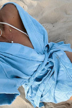 Load image into Gallery viewer, K. Juliet Long Cotton Beach &amp; Bathrobe - Blue
