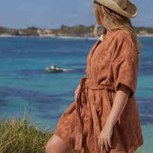 Load image into Gallery viewer, Solstice Chocolate Towelling Robe
