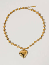 Load image into Gallery viewer, Heart Chain Necklace Silver
