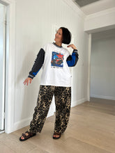 Load image into Gallery viewer, Washed Leopard Printed Barrel Jean
