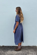 Load image into Gallery viewer, BARE ROAD Darcey Midi Dress Indigo Plaid
