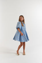 Load image into Gallery viewer, La Bohème Girls Peyton Mini Dress Denim Hearts
