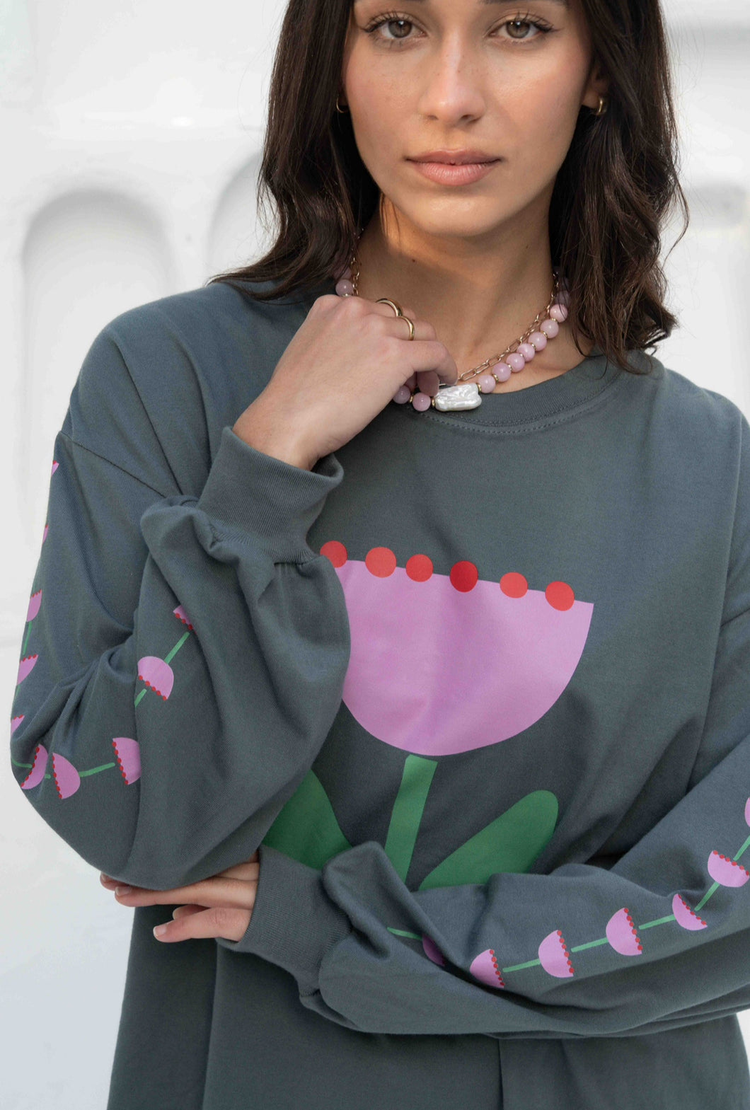 Bloom Long Sleeve | Charcoal