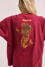 Load image into Gallery viewer, THE VERY OVERSIZED DRUNKEN MERMAID TEE - MAROON
