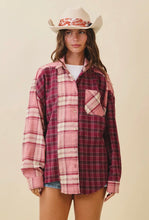 Load image into Gallery viewer, Plaid Flannel Shirt - Pink
