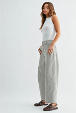 Load image into Gallery viewer, Olive Stripe Barrel Jean
