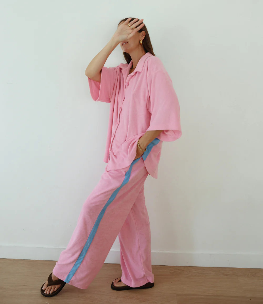LADIES LUCKY DAY TERRY PANT - PINK