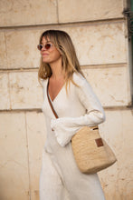 Load image into Gallery viewer, NIM LEATHER TRIM RAFFIA BB
