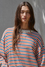 Load image into Gallery viewer, Knit Sweater Striped Cotton Crew Neck
