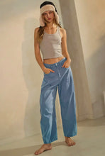Load image into Gallery viewer, Acid Wash Barrel Pants Sky Blue

