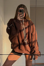 Load image into Gallery viewer, Cracker Day Club - CLOUD RACER HOODIE - CHOCOLATE
