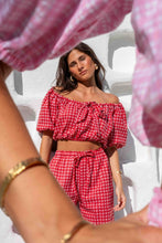 Load image into Gallery viewer, Posey Top | Gingham Ruby
