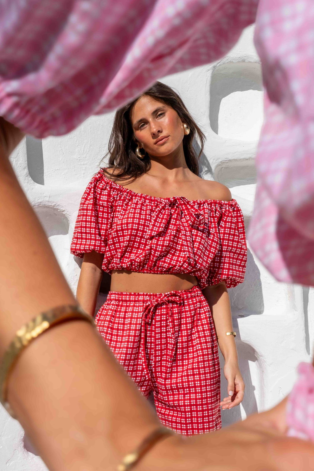 Posey Top | Gingham Ruby