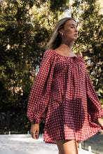 Load image into Gallery viewer, Effy Dress | Gingham Merlot
