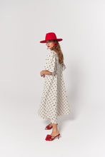 Load image into Gallery viewer, La Bohème Girls Peyton Midi Dress Oat Polka
