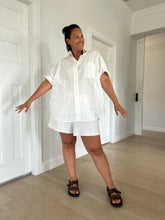 Load image into Gallery viewer, Oversized Cuff Hem Shirt Off White
