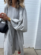 Load image into Gallery viewer, Ticking Stripe Summer Dress Handwoven in Organic Cotton
