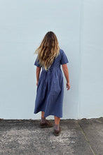 Load image into Gallery viewer, BARE ROAD Darcey Midi Dress Indigo Plaid
