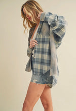 Load image into Gallery viewer, Plaid Flannel Shirt - Blue Multi

