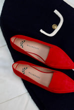 Load image into Gallery viewer, Millwoods POPLAR POINTED FLAT - RED SUEDE
