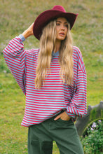 Load image into Gallery viewer, CRACKER DAY NAUTICAL LONG SLEEVE TEE - CHERRY
