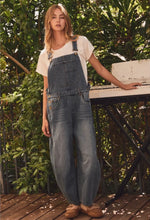 Load image into Gallery viewer, Vintage Denim Barrel Leg Overalls

