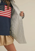 Load image into Gallery viewer, STRIPED PADDED OVERSIZED SHACKET
