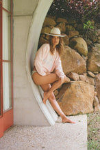 Load image into Gallery viewer, Oak Meadow Signature Patchwork Pullover in Peach
