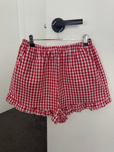 Load image into Gallery viewer, By Frankie Red Gingham Frill shorts
