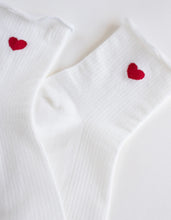 Load image into Gallery viewer, Heart Socks - White
