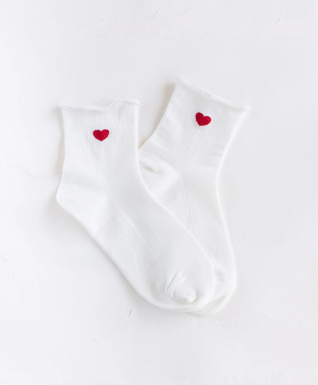 Heart Socks - White