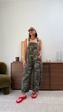 Load image into Gallery viewer, Camo Barrel-Leg Overalls
