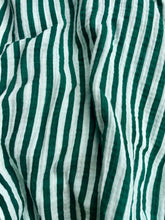Load image into Gallery viewer, JUNO LACE NECK SLIP DRESS - EMERALD STRIPE
