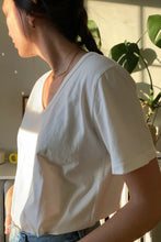 Load image into Gallery viewer, WHITE VINTAGE LA VIE TEE - MADE WITH ORGANIC COTTON

