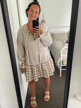 Load image into Gallery viewer, Oliver Dress - Natural Gingham
