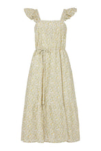 Load image into Gallery viewer, Oak Meadow Frill Tea Midi Dress in Sage
